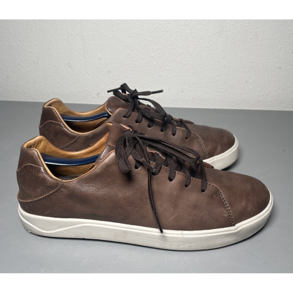 Olukai Lae'ahi li 'ili Brown Leather Sneakers Men Size 9